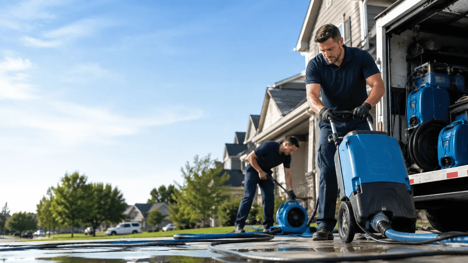 Basement Flooding being performed in Huntington Park, CA